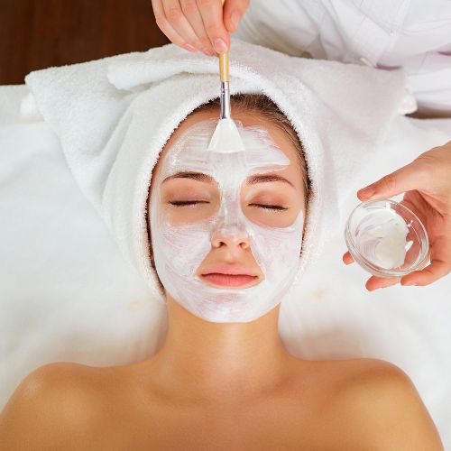 Facial treatment service at Kally Threading in Tacoma, WA