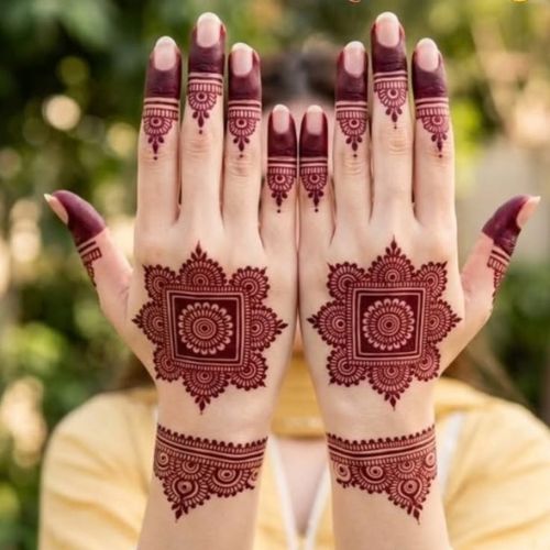 Henna design performed by our artists, Silverdale Kally