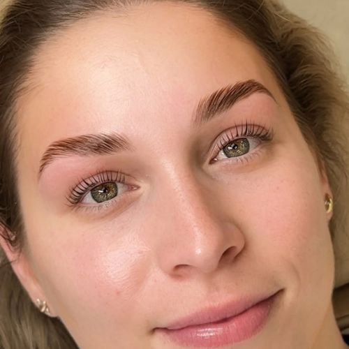 Lash lift result on our client at Lacey salon